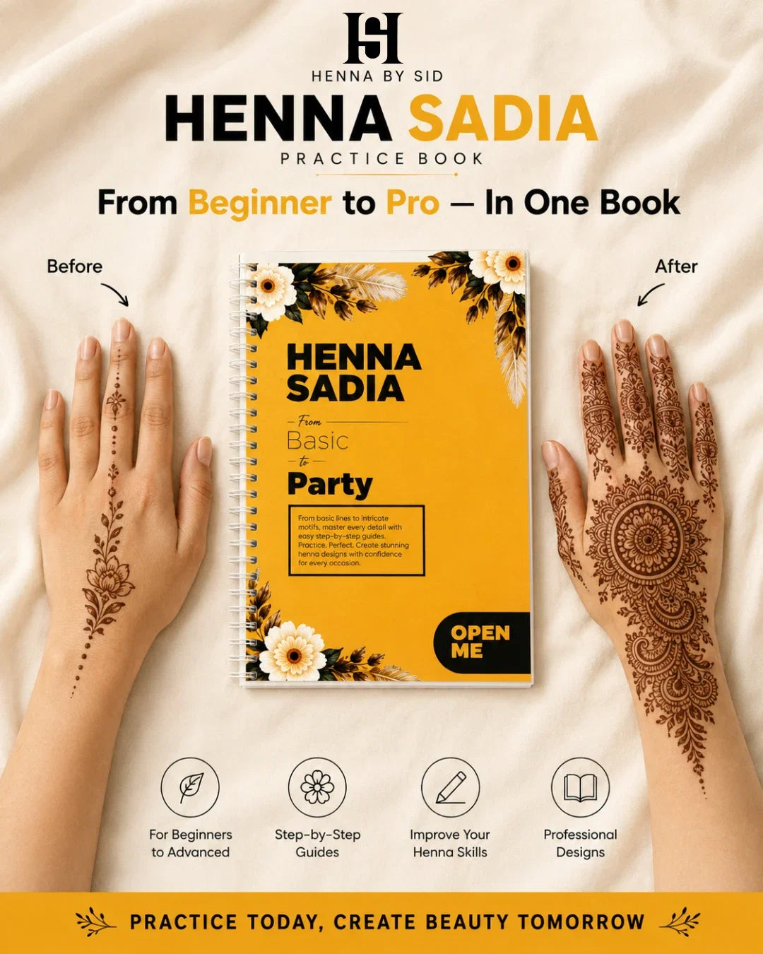 Henna Practice Book by HennaBySadia